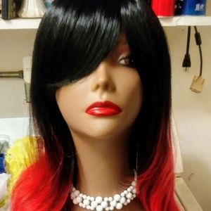 💕Sexy Red/Black Synthetic Ombre Wig💕